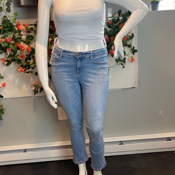 LOFT Denim - LOFT Modern Cuffed Cropped Stretch Jeans Blue Denim Size 8 Jeans RefY23